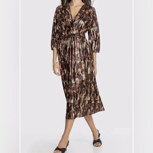 Johnny Was Tina Midi Wrap Dress Size S